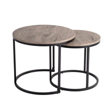 Load image into Gallery viewer, 2 Piece Nesting Coffee Tables Set Dark Grey

