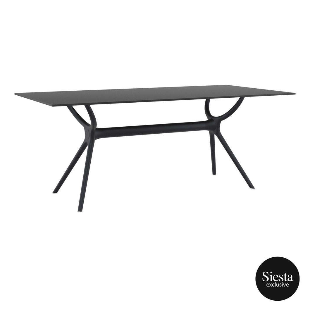 Siesta Air Table 180 - Black (Top & Base) Outdoor