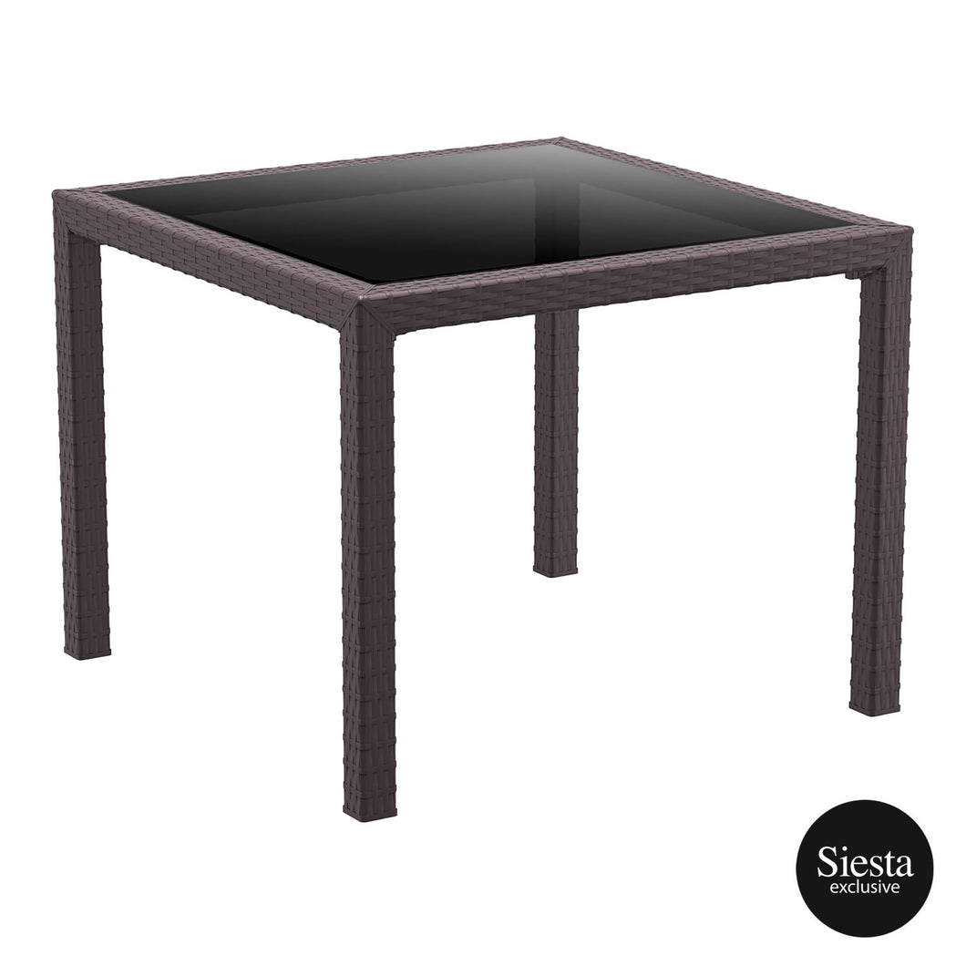 Siesta Outdoor Bali Table 940 x 940 - Chocolate