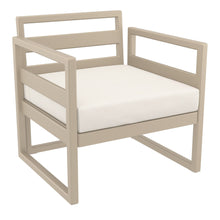 Load image into Gallery viewer, Mykonos Lounge Armchair - Silver Grey with Black Cushions
