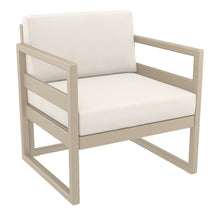 Load image into Gallery viewer, Mykonos Lounge Armchair - Silver Grey with Light Brown Cushions
