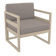 Load image into Gallery viewer, Mykonos Lounge Armchair - Silver Grey with Light Brown Cushions
