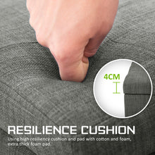 Load image into Gallery viewer, La Bella 102cm Dark Grey Storage Ottoman Stool Fabric
