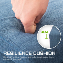 Load image into Gallery viewer, La Bella 102cm Dark Blue Storage Ottoman Stool Fabric
