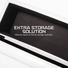 Load image into Gallery viewer, La Bella 102cm Snow White Storage Ottoman Stool Leather
