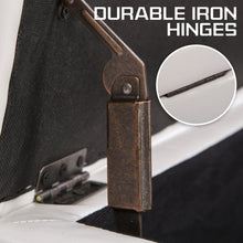 Load image into Gallery viewer, La Bella 102cm Snow White Storage Ottoman Stool Leather
