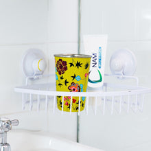 Load image into Gallery viewer, KiahLoc White Medium Corner Basket Removable Suction
