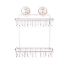 Load image into Gallery viewer, KiahLoc White Double Rectangular Shelf Removable Suction
