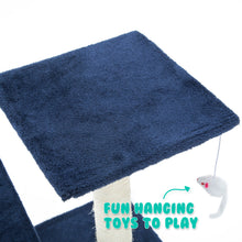 Load image into Gallery viewer, Paw Mate 69cm Blue Cat Tree Mono Multi Level Scratcher
