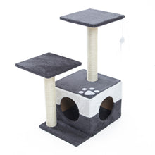 Load image into Gallery viewer, Paw Mate 69cm Grey Cat Tree Mono Multi Level Scratcher
