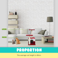 Load image into Gallery viewer, Paw Mate 69cm Red Cat Tree Mono Multi Level Scratcher
