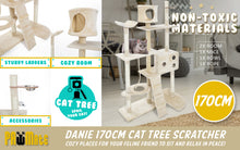 Load image into Gallery viewer, Paw Mate 170cm Beige Cat Tree Danie Multi Level Scratcher
