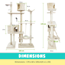 Load image into Gallery viewer, Paw Mate 170cm Beige Cat Tree Danie Multi Level Scratcher
