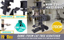 Load image into Gallery viewer, Paw Mate 170cm Grey Cat Tree Danie Multi Level Scratcher
