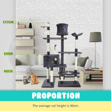 Load image into Gallery viewer, Paw Mate 170cm Grey Cat Tree Danie Multi Level Scratcher
