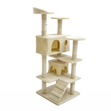 Load image into Gallery viewer, Paw Mate 130cm Beige Cat Tree Soho Multi Level Scratcher
