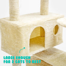 Load image into Gallery viewer, Paw Mate 130cm Beige Cat Tree Soho Multi Level Scratcher

