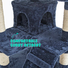 Load image into Gallery viewer, Paw Mate 130cm Blue Cat Tree Soho Multi Level Scratcher
