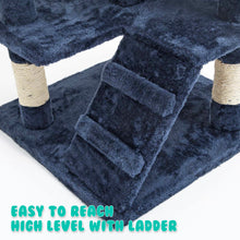 Load image into Gallery viewer, Paw Mate 130cm Blue Cat Tree Soho Multi Level Scratcher
