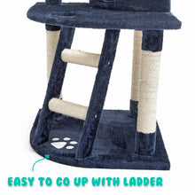 Load image into Gallery viewer, Paw Mate 120cm Blue Cat Tree Bear Multi Level Scratcher
