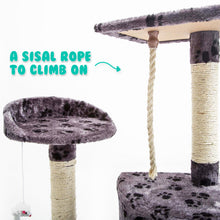 Load image into Gallery viewer, Paw Mate 120cm Grey Cat Tree Bear Multi Level Scratcher
