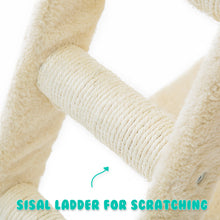 Load image into Gallery viewer, Paw Mate 140cm Beige Cat Tree Maple Multi Level Scratcher
