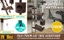 Load image into Gallery viewer, Paw Mate 170cm Brown Cat Tree Fuji Multi Level Scratcher
