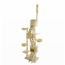 Load image into Gallery viewer, Paw Mate 262cm Beige Cat Tree Paradise Multi Level Scratcher
