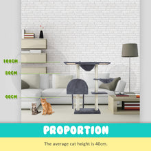 Load image into Gallery viewer, Paw Mate 100cm Grey Cat Tree Atacama Multi Level Scratcher
