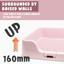 Load image into Gallery viewer, PS KOREA Pink Dog Pet Potty Tray Training Toilet Raised Walls T1
