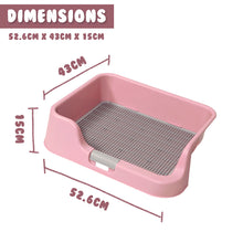Load image into Gallery viewer, PS KOREA Pink Dog Pet Potty Tray Training Toilet Raised Walls T1
