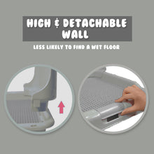 Load image into Gallery viewer, PS KOREA Grey Dog Pet Potty Tray Training Toilet Detachable Wall T2

