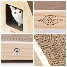 Load image into Gallery viewer, Yaomi Wood Triangle Cat Scratcher Sofa Pet Bed
