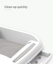 Load image into Gallery viewer, Large Cat Litter Tray Box Kitty Toilet with Rack Scoop &amp; Drawer-Style Cleaning Box White
