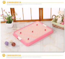 Load image into Gallery viewer, Small Portable Dog Potty Training Tray Mat Pet Puppy Toilet Trays Loo Pad Pink
