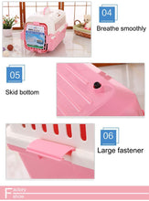 Load image into Gallery viewer, Cat Carrier Small Dog Crate Rabbit Guinea Pig Cage - Pink
