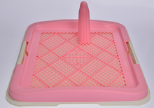 Load image into Gallery viewer, Medium Portable Dog Potty Training Tray Pet Puppy Toilet Trays Loo Pad Mat Pink
