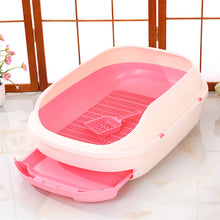 Load image into Gallery viewer, Medium Portable Cat Toilet Litter Box Tray with Scoop and Grid Tray-Pink
