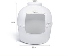 Load image into Gallery viewer, Multifunctional Cat Litter Box Pet Cat House Semi-Enclosed White
