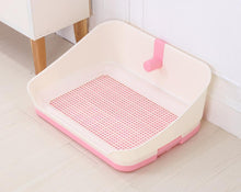 Load image into Gallery viewer, Medium Portable Dog Potty Training Tray Pet Puppy Toilet Trays Loo Pad Mat With Wall Pink
