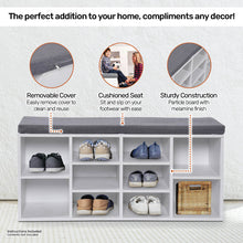 Load image into Gallery viewer, Home Master 2-In-1 Storage/Shoe Cabinet With Padded Cushion Bench 102cm
