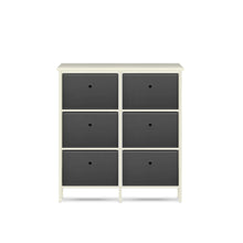 Load image into Gallery viewer, Home Master 6 Drawer Pine Wood Storage Chest Grey Fabric Baskets 70 x 80cm
