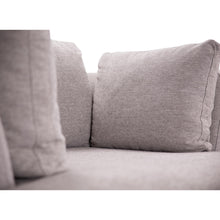 Load image into Gallery viewer, Sunshine Single Sofa Love Chair Fabric Swivel Armchair Ottoman Set - Steel
