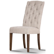 Load image into Gallery viewer, Begonia 9pc Dining Set 220cm Live Edge Table 8 Beige Fabric Chair Mango Wood
