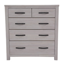 Load image into Gallery viewer, Foxglove Tallboy 5 Chest of Drawers Solid Ash Wood Bed Storage Cabinet - White
