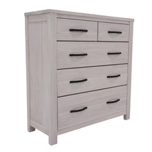 Load image into Gallery viewer, Foxglove Tallboy 5 Chest of Drawers Solid Ash Wood Bed Storage Cabinet - White

