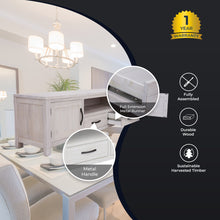 Load image into Gallery viewer, Foxglove ETU Entertainment TV Unit 216cm 2 Drawer 2 Door Mt Ash Wood - White
