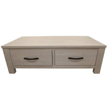 Load image into Gallery viewer, Foxglove Coffee Table 127cm 2 Drawer Solid Mt Ash Timber Wood - White
