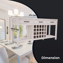 Load image into Gallery viewer, Foxglove Sideboard Buffet Wine Cabinet Bar Bottle Wooden Storage Rack - White
