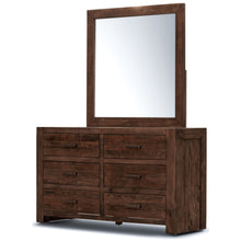 Load image into Gallery viewer, Catmint Dresser Mirror 6 Chest of Drawers Tallboy Storage Cabinet - Grey Stone
